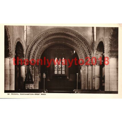 St Peters, Northampton, West Arch, Postcard