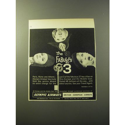 1960 Olympic Airways Ad - The fabulous 3