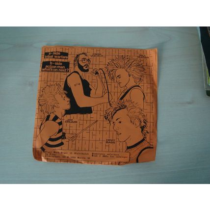 A5-CHAOS-TRIBAL WARFARE-GERMAN 7" SINGLE-1984-NM-PUNK Oi Chaos
