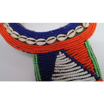 100% Original AFRICAN MAASAI MASAI TRIBAL BEADED Bib Collar Necklace