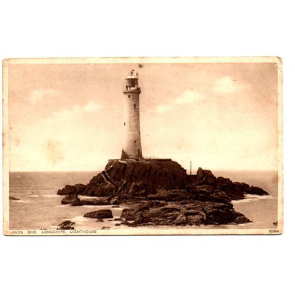 Lands End, Longships Lighthouse - Postally Used - 1932 Postmark - Photochrom Co