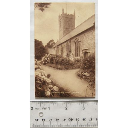 1915 postcard Gulval Church, Penzance