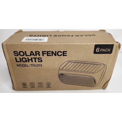 6-Pack Solar Deck Fence Lights LED Outdoor Waterproof NEW