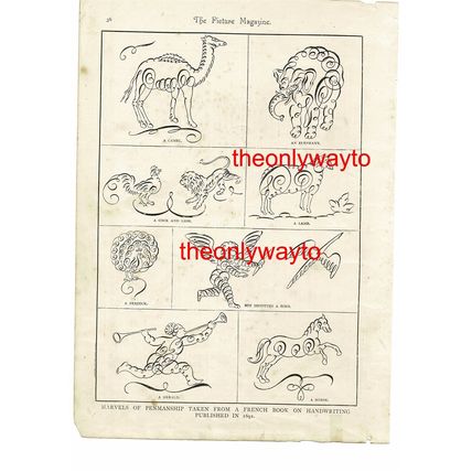 AMAZING FRENCH HANDWRITING FROM 1691, Book Illustration (Print), 1895