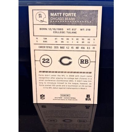 MATT FORTE 2016 CLASSICS FOOTBALL CARD #34