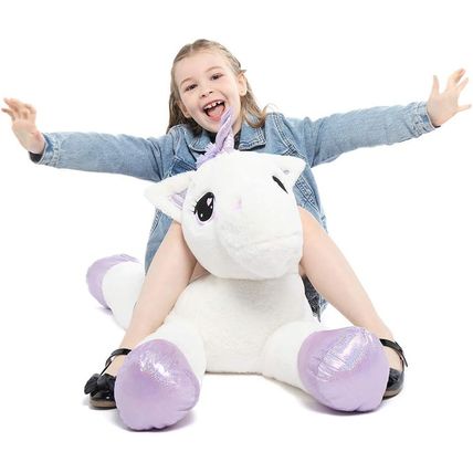 Tezituor 43'' Big Unicorn Plush Toys,Giant Unicorn Stuffed Animals,Unicorn Birth