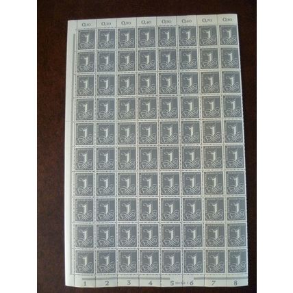 Germany 1955 Numeral 1pf sheet 100 unmounted mint stamps SG1152 215255 1