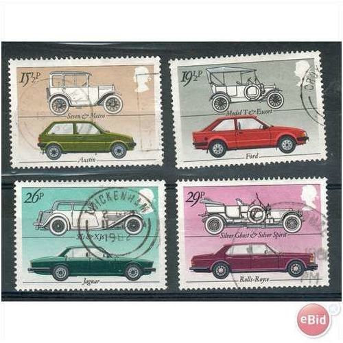 GB 1982 - SG 1198-1201 - British Motor Cars set - used