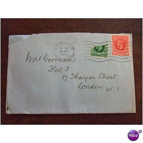 1936 GB King George V Birkenhead Cover to London