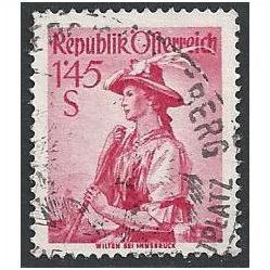 Mi 915 (ʘ): 1 s 45. bright carmine Definitive Stamp: Provincial Costumes