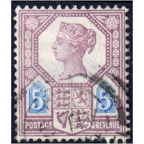 sg207A 5d dull purple & blue die 11 CDS fine used