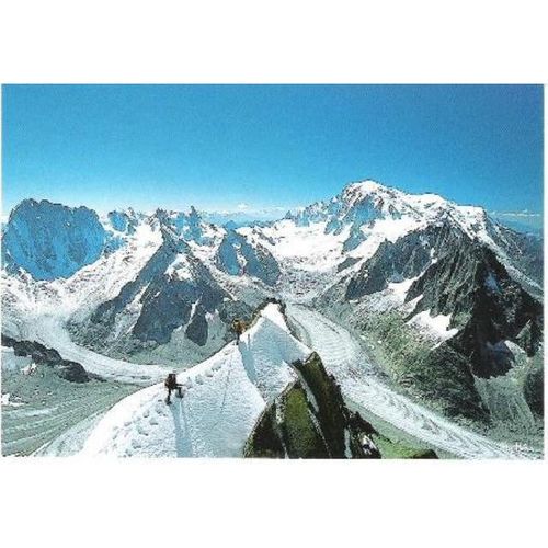 Mont Blanc, Mer de Glace, Glacier de Leschaux, Grandes Jorasses, France