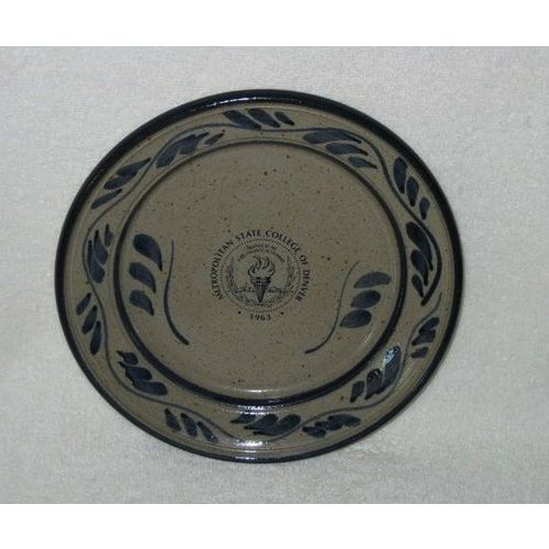 Metro State College of Denver Colorado Graduate Commemorative Art Pottery Plate