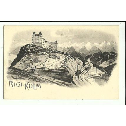 Switzerland RIGI-KULM Art Postcard