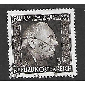 AUSTRIA 1966 3s BROWN JOSEF HOFFMAN SG 1427 FINE USED
