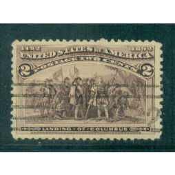Used 231 2c Landing of Columbus Very Fine T1494