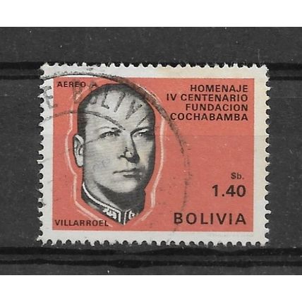 Bolivia.SG832 1p 40 President G. Villarroel (Black and Red).Fine Used.Dec21