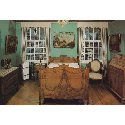 Antique Bed Bedroom Monschau Museum Germany German Rare Postcard