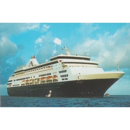 Ryndam Holland American Line Grand Caymon Maiden Voyage Rare Essex Postcard