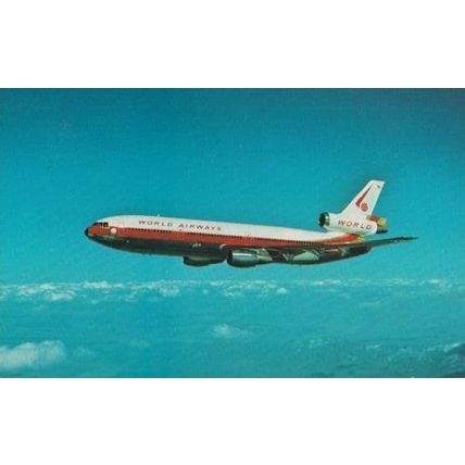 DC-10-30CF Jet Plane at Lake Tahoe Calafornia Postcard