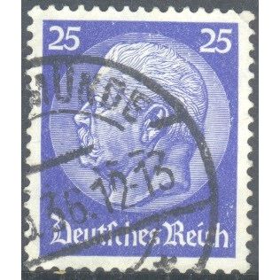 Germany 1932 - SG503B - 25pf blue - President Von Hindenburg - used 3