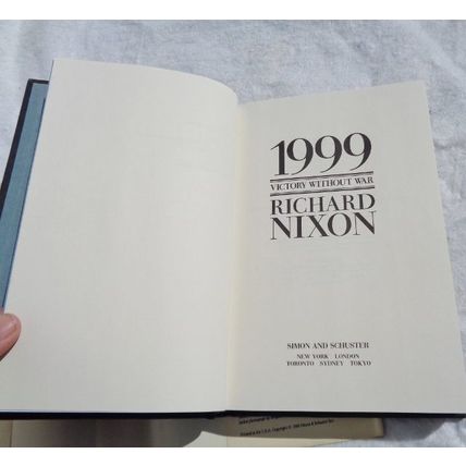 1999 Victory without War Richard Nixon 1988 Hard Cover Political