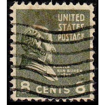USA 1938 Personalities Martin Van Buren 8c Used Stamp