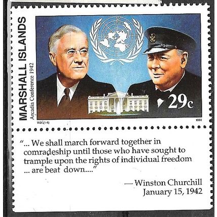 1992 Churchill 29c - MNH (**) - with tab