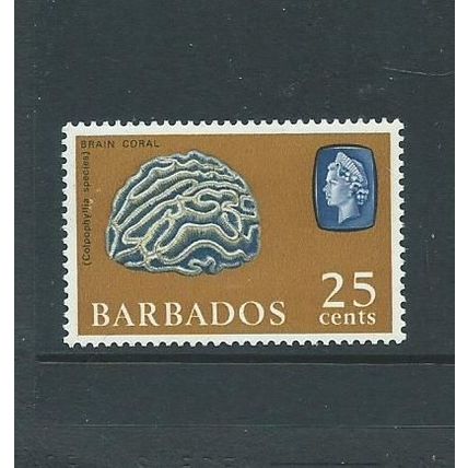 barbados stamps sg331 sg 331 hm deep coral