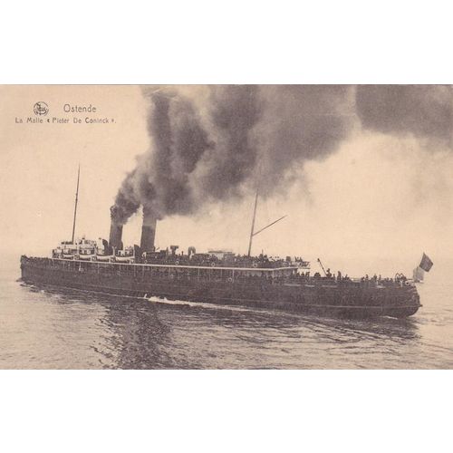 La Malie Pieter De Coninck Ostende Ferry Postcard (S12088)