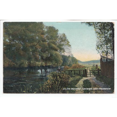 On the Medway River Farleigh Near Maidstone Kent 1906 Postcard