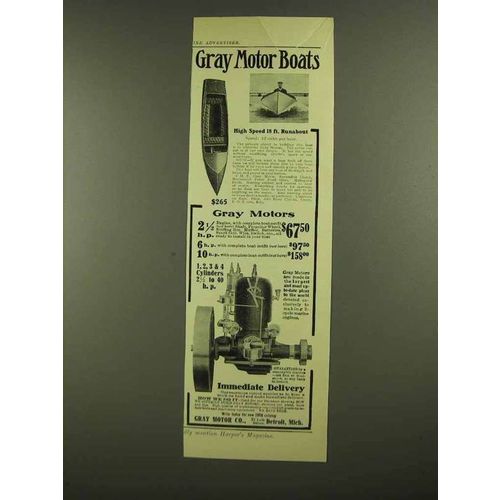 1908 Gray Motor Boats Ad - High Speed 18 ft. Runabout