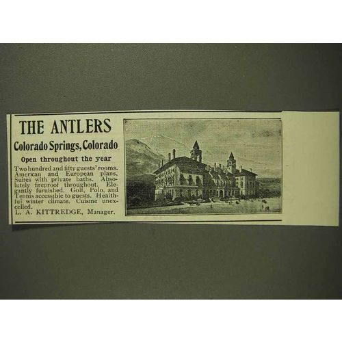 1903 The Antlers Resort Ad - Colorado Springs