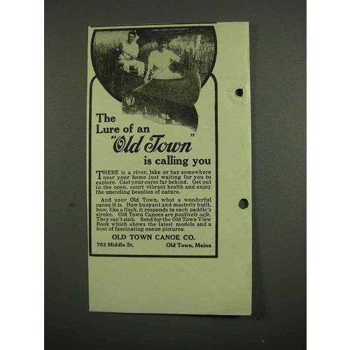1918 Old Town Canoe Ad - The Lure is Calling You