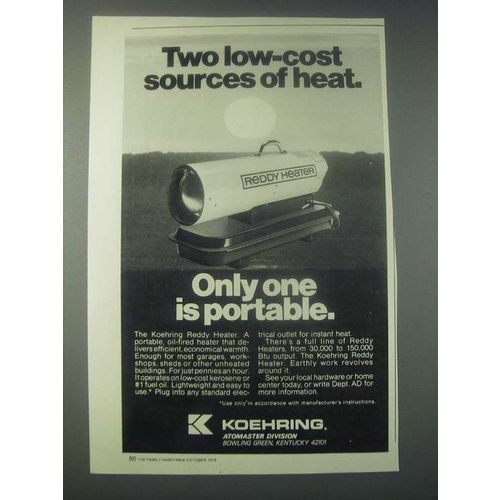1978 Koehring Reddy Heater Ad - Two Low-Cost Sources of Heat