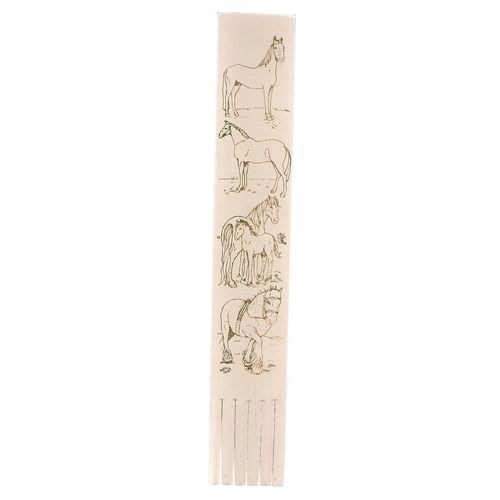 HORSES Leather Bookmark