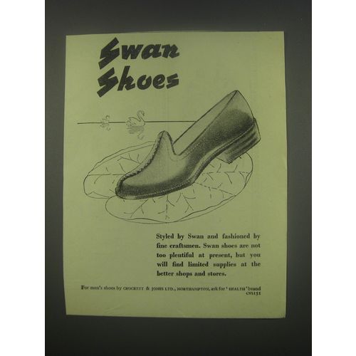1949 Crockett & Jones Swan Shoes Ad