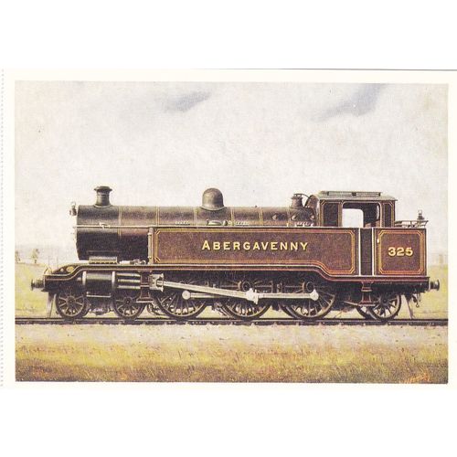 Artist Drawn London Brighton & South Coast Railway Locomotive Abergavenny Train