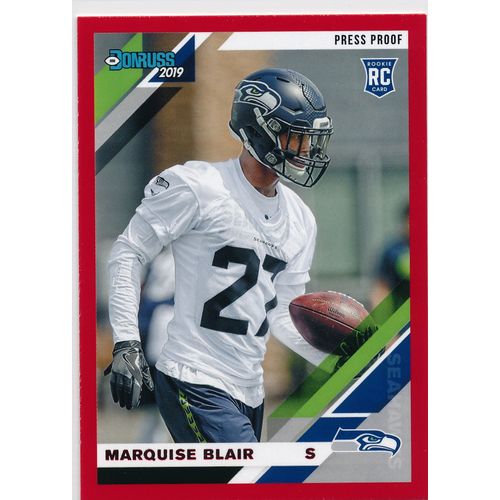 2019 Donruss Football Red Press Proof Parallel 273 Marquise Blair RC Seahawks