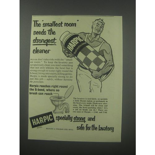 1954 Harpic Lavatory Cleanser Advertisement