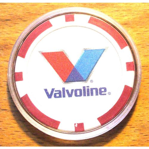 Valvoline Poker Chip Golf Ball Marker - Red