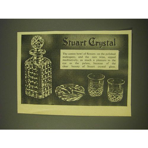 1958 Stuart Crystal Ad - Stuart Crystal The centre bowl of flowers