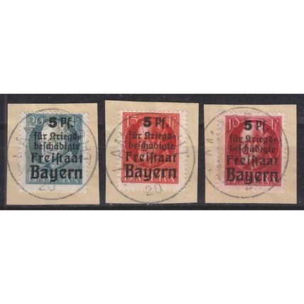 GERMANY Bayern Bavaria [1919] MiNr 0171-73 A ( BStk ) [01]