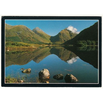 Postcard Buachaille Etive Mhor and Buachaille Etive Beag, Glen Coe, Scotland