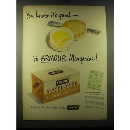 1948 Armour Mayflower Oleomargarine Ad - You know it's good