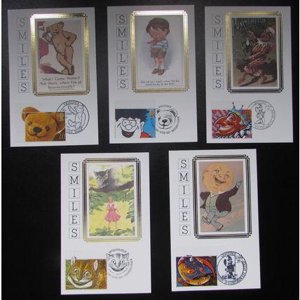 BENHAM PC - SMILES SILK POSTCARD SET 1990