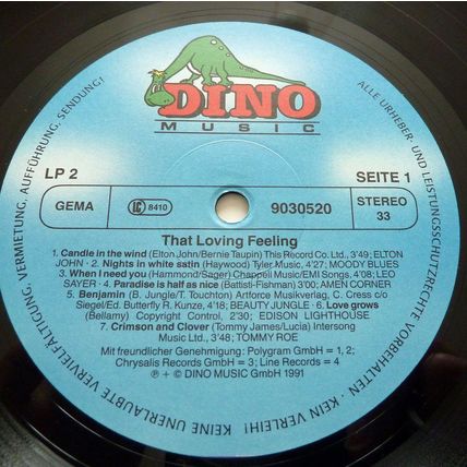 THAT LOVING FEELING – 28 TRACK STEREO DOUBLE VINYL LP FROM 1991 - GERMAN RELEASE