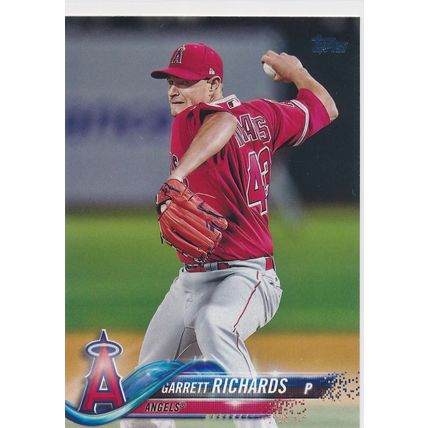 2018 Topps Baseball Base 19 Garrett Richards Los Angeles Angels