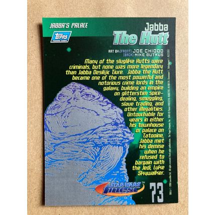 Star Wars Finest Base trading Card # 73 Jabba the Hutt (A) 1996 Topps