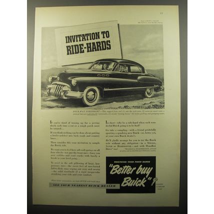 1950 Buick Car Ad - Invitation to ride-hards